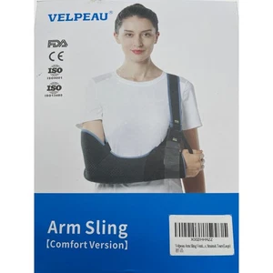 VELPEAU Immobilizer Rotator Cuff Support Arm Sling Shoulder Brace Large Black - Picture 1 of 5