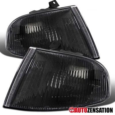 Fit 1992-1995 Honda Civic DX EX Coupe Hatchback Corner Lights Signal Lamps Black - Image 1 of 4