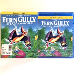 FERNGULLY: DER LETZTE REGENWALD (1992) Blu-Ray + DVD mit Schuber Animation NEU - Bild 1 von 5