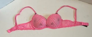 Victoria's Secret BH Sexy Little Things Strass Gr. 34A Rosa Schwarz Schleifen - Bild 1 von 9