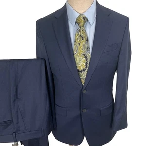 Jos A Bank Traveler Anzug Herren 36S 29W 30L Navy Tech Slim Fit Business Karriere - Bild 1 von 18