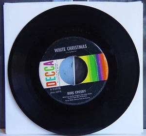 Bing Crosby 7": White Christmas / God Rest Ye Merry Gentlemen 1960 Decca VG - Picture 1 of 2