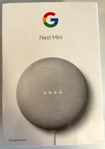 Goggle Nest Mini 2nd Generation Smart Speaker NEW/ SEALED Chalk includes Adapter - Picture 1 of 6