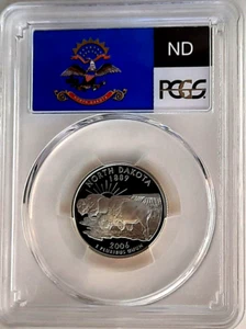 2006-S Silver Proof North Dakota State Quarter-PCGS PR 70 DCAM-State Flag - Picture 1 of 4
