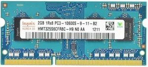 Memoria Hynix PC3-10600 (DDR3-1333) 2 GB SO-DIMM 1333 MHz PC3-10600 DDR3... - Imagen 1 de 3
