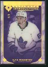 2019-20 Upper Deck Ultimate Collection Introductions Purple Ilya Mikheyev 8/9