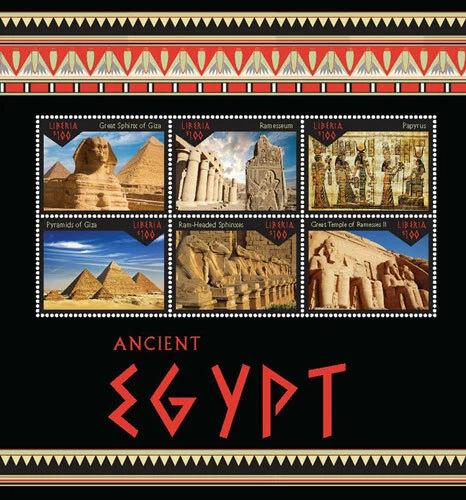 Liberia 2016 - Antiguo Egipto - Hoja de 6 estampillas - Scott #3120 - MNH Foto 1 de 1