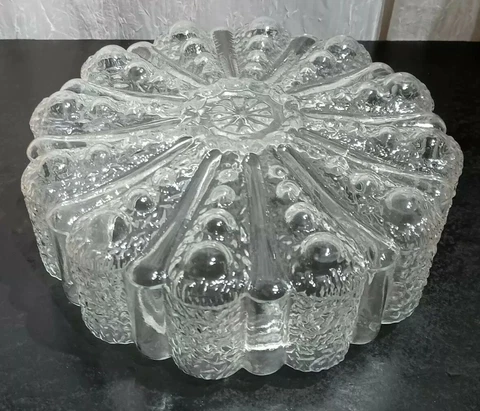 Mid-Century Modern Clear Glass Ceiling Globe Light Drum Shade Cover
