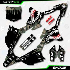 Woodland Savage Camo Racing Graphics Kit fit 14-21 Kawasaki KX100 Kx 100 Decal - Picture 1 of 2