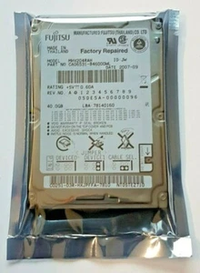 40 GB Ide Fujitsu MHV204RAH P-Ata 4200rpm 8MB HDD 2,5 " Factory Repaired - Picture 1 of 1