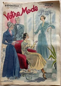 VOTRE MODE n° 98 du 6 Janvier 1949 ancienne revue de couture et tricot - Picture 1 of 3