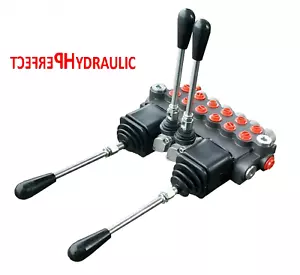 Handsteuerventil Handhebelventil Hydraulik 80L 6-fach 6xDW + 2xKreuzhebel Joy - Bild 1 von 3