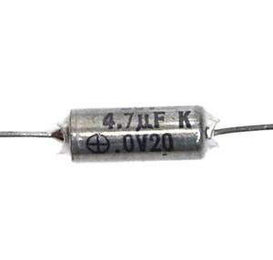 20 Stück Marcon Japan Militär Tantal Kondensator 4,7uF 50V K Axial φ4,5x11,5mm - Bild 1 von 4
