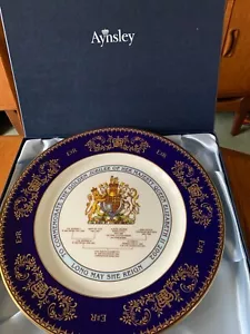  Golden Jubilee Queen Elizabeth 11. 2002Aynsley Plate lim.ed. 119/150 worldwide  - Picture 1 of 7