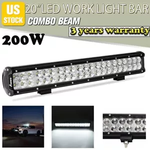 20inch 200W LED Lights Bar Dual Row Spot Flood Combo Work UTE Truck SUV ATV 22'' - Bild 1 von 11