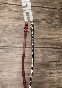2 Belts Lodis Women's Large Studded and Snake design 43" - Picture 1 of 5