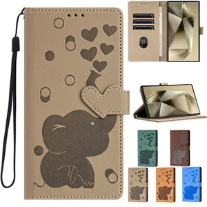 Patterned Leather Flip Anti Scratch Wallet Case For Samsung S25 Ultra S24 S23FE - Picture 1 of 17