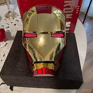 Golden MK5 Iron Man 1:1 Helmet AUTOKING Wearable Voice-control Cosplay Mask Gift - Picture 1 of 6