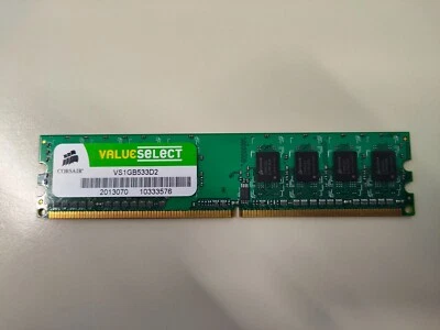 Corsair VS1GB533D2 2GB (2x1GB) PC2-4200 DDR2-533MHz non-ECC CL4 240P Memory - Immagine 1 di 4