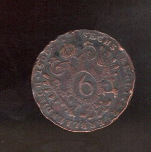 Austria, Francisco II.   6 cruceros 1800 a partir de 5 subastas sin gastos de envío - Imagen 1 de 2