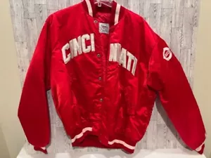 Vintage 90’s Starter Cincinnati Reds Satin Bomber Jacket Red Size XL USA Made - Bild 1 von 9