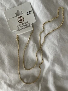 NWT Vermeil 18k Rope Chain 24in - Picture 1 of 3