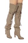 Gucci - Gg Canvas Over-the-knee Thigh High Boot New