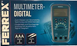 Ferrex Multimeter-Digital, Voltmeter Widerstand Stromstärke Amper Messen neu&ovp - Bild 1 von 4