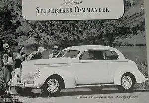 1940 STUDEBAKER advertisement, Studebaker Commander Sedan in Yosemite park - Foto 1 di 3