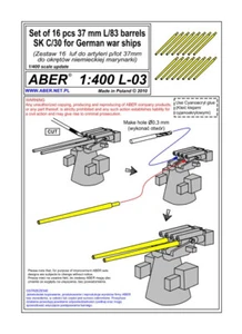 Aber - S 1:400 L-03 - Canons 37mm L/83 SK C/30 pour navires de guerre allemands - Photo 1/1