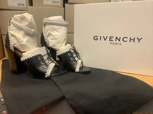 Givenchy Heels Black White Eyelets Tie Up Women's Pumps Sizes 37.5, 38, 38.5, 39 - Picture 1 of 7