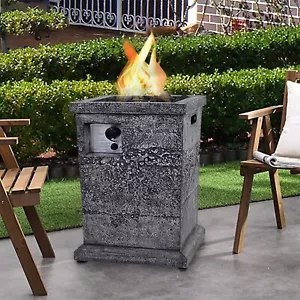 Outdoor Gas Fire Pit 30000 BTU Propane Fire Pit Patio Heater Electronic Ignition - Picture 1 of 11