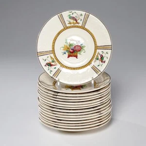 Sixteen (16) Antique Copeland Spode "June Basket" Center Saucers / Plates, 5.5"w - Picture 1 of 7