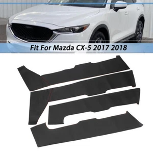 Cubierta de cuero del reposabrazos del panel de manija de la puerta interior del auto para Mazda CX-5 2017 2018 - Imagen 1 de 3