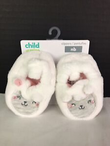 Child of Mine by Carter's white Baby lamb slippers Newborn 