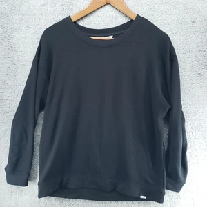 Orvis Sweater Crew Neck Mens M Long Sleeve Classic Collection Black Relaxed Fit - Picture 1 of 13