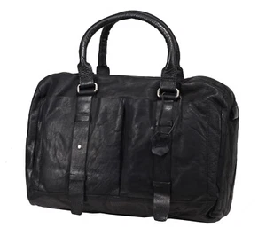 Spikes & Sparrow Ledertasche Handtasche Messenger Tasche Leder schwarz - Picture 1 of 4