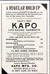 1919 KAPO Salvavita Acqua indumenti Cunard Ancoraggio Stampa Antica Originale Pubblicità - Foto 1 di 3