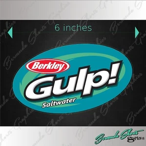 GULP Fishing Logo / 6" Vinyl Boat Vehicle Graphic Decal Window Sticker si - Picture 1 of 2