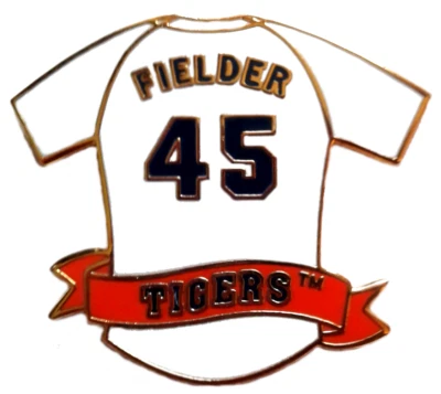 Detroit Tigers Pin RARE Cecil Fielder Jersey #45 Pin 1996 Collector MLB Pin - Image 1 of 2