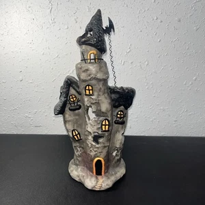 Yankee Candle Halloween Haunted House Tea Light Holder Haunted House Pumpkin - Picture 1 of 8