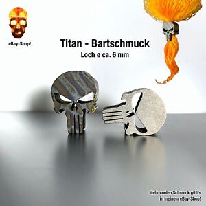 Bartschmuck TITAN - Bartkugel Bartperle Bart Bartbürste Bartöl Bartwachs Skull 2