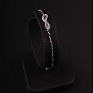 Pulsera Georg Jensen de ley con diamantes. Infinity. Regitze Overgaard. ¡NUEVO! - Imagen 1 de 8
