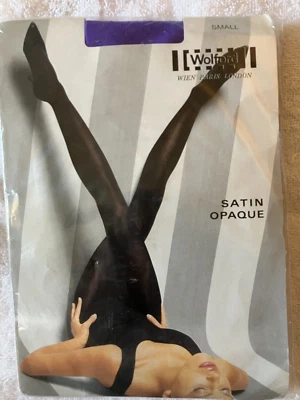 Wonderful Wolford SATIN OPAQUE 50 Tights LILAC PURPLE Small S - Image 1 of 2