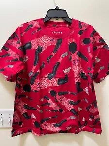 Jordan T-Shirt Women's Medium Red Graphic Bulls 23 Short Sleeve DX3253-687 S225 - Picture 1 of 6