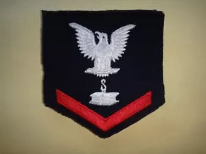 US Navy Petty Officer 3rd Class PO3 Chevron with STEELWORKER Rating - Picture 1 of 3