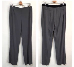 Pantalones Elie Tahari Rae 10 Gris Aleta de Tiburón 32x33 Pantalones Pantalones Negocios Trabajo NUEVO - Imagen 1 de 9