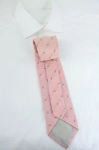 Cravatta Da Uomo GULIANO FERRI Taglia Unica In Seta Pura Classica Rosa A Motivo - Foto 1 di 7