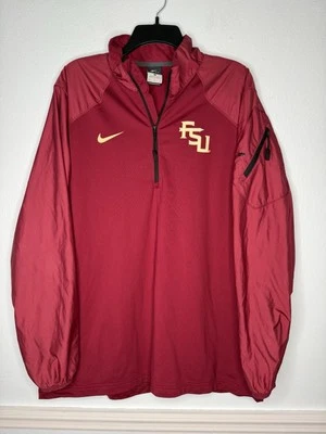 Nike Mens Large Dri Fit Florida State Seminoles Windbreaker Pullover 1/4 Zip FSU - Image 1 of 4