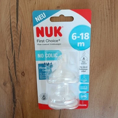 NUK First Choice+ Anti-Colic-Trinksauger Größe 2 6-18 Monate 2er Pack - Bild 1 von 4